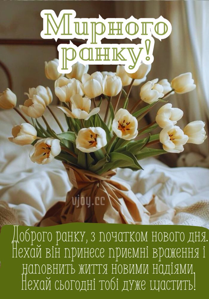 Доброго мирного ранку картинки українською мовою. 
