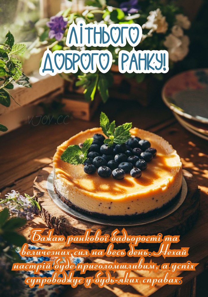 Природа вітає з добрим літнім ранком