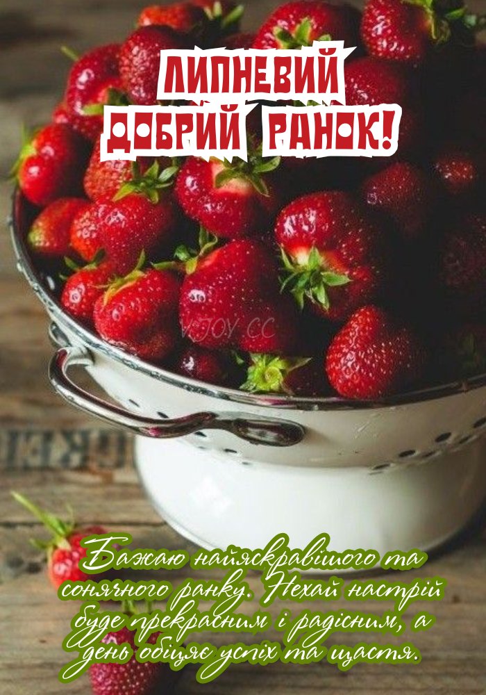 Прекрасного ранку липня! 
