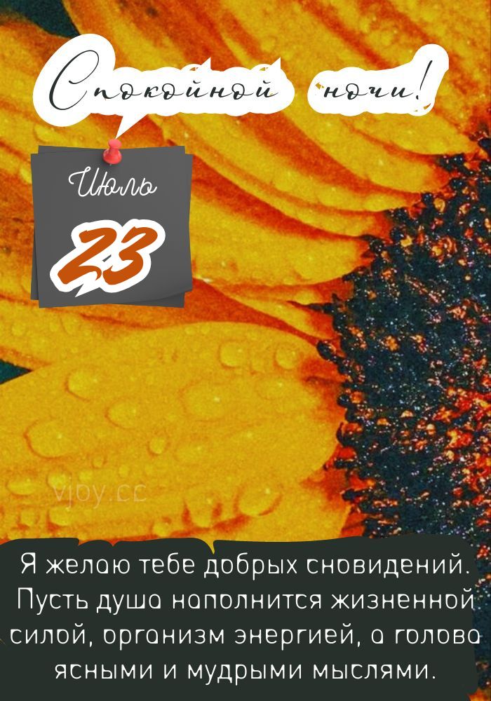 23 июля спокойной ночи!