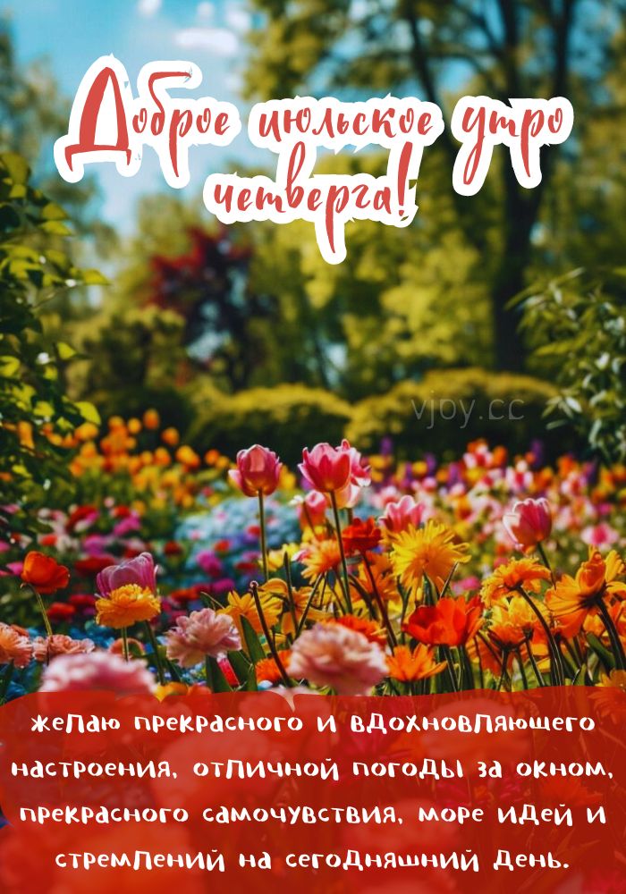 Прекрасного июльского утра в четверг! - картинка.