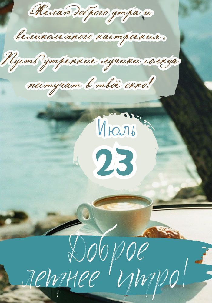  С добрым утром 23 июля!