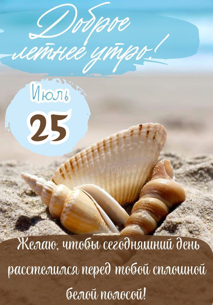 Доброе летнее утро 25 июля! - открытка.