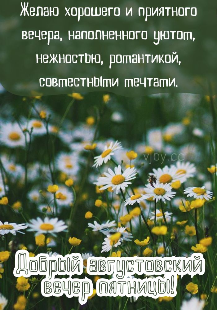Августовский вечер пятницы. 