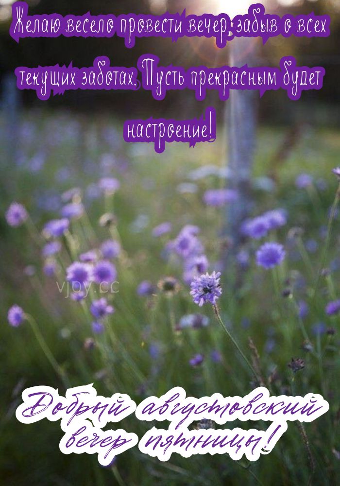 Августовского доброго вечера в пятницу! - красивая картинка. 