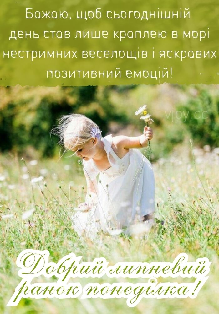 Чудового літнього ранку в понеділок! 