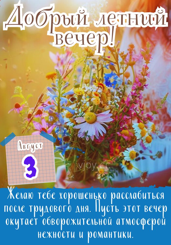 Добрый вечер 3 августа! 