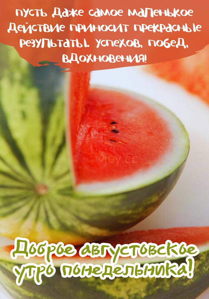 В понедельник чудесного утра августа! 