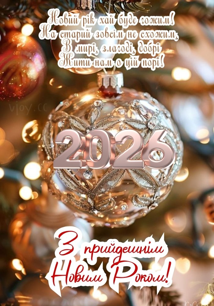 Бажаємо тепла, радості і затишку з прийдешнім Новим роком 2026