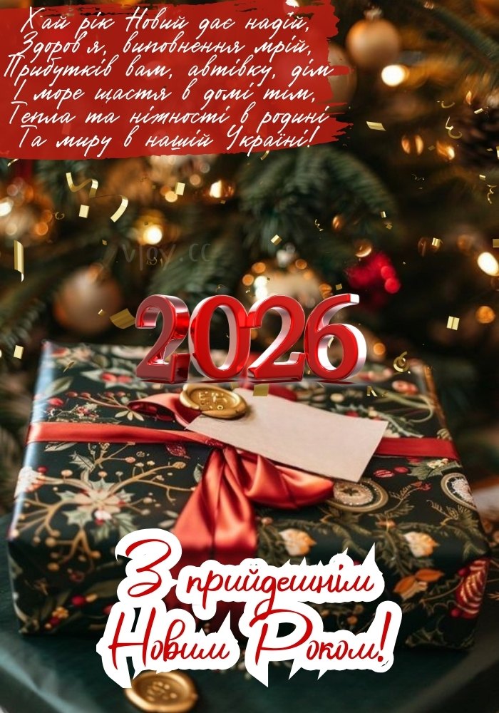 Тепла і усмішок з прийдешнім Новим роком 2026