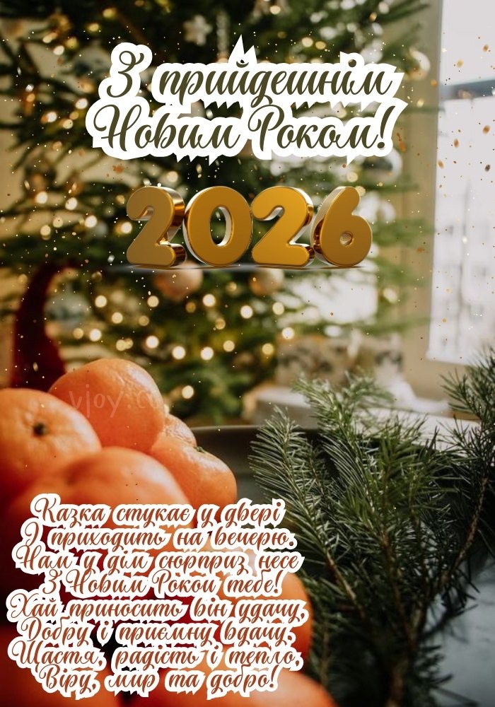 Тепла й позитиву з прийдешнім Новим роком 2026.
