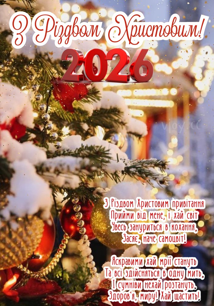 Святковий настрій, гармонія і любов Різдва 2026.