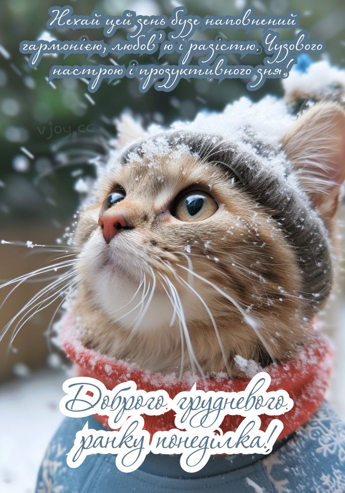 Чудового грудневого ранку понеділка з м’яким світлом і затишною атмосферою