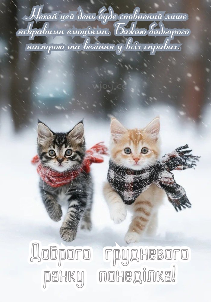 Гарного грудневого ранку понеділка